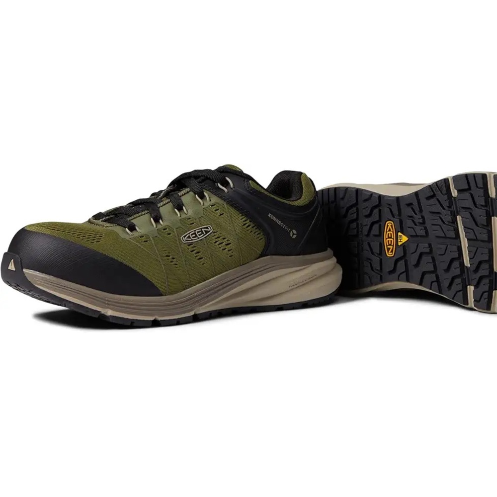 Keen Vista Energy Safety Toe Shoe - Women’s 9 Wide - Olive/Black NIB